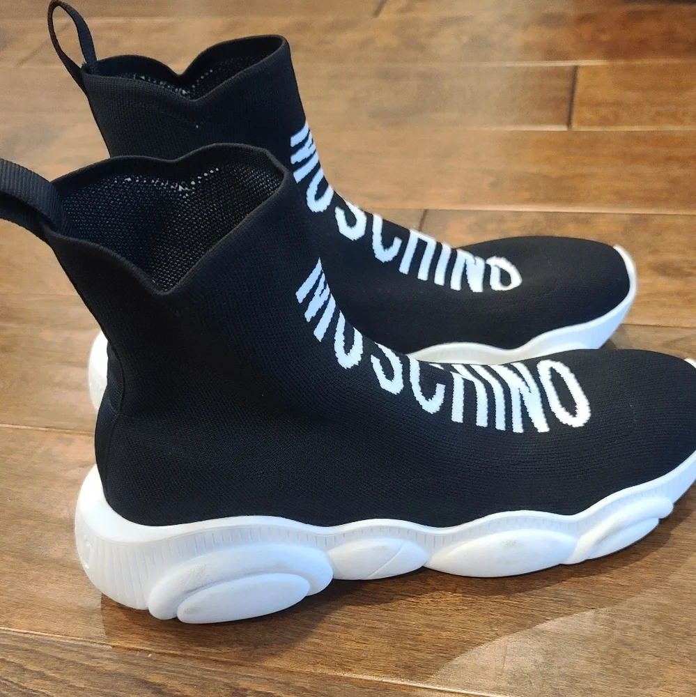 Moschino Monochrome Sock Sneakers - Picture 2 of 5